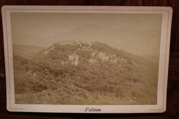 Photo 1890's Village Perché Falicon Tirage Sur PAPIER ALBUMINÉ Support CARTON Photographe Viale Format Cabinet CDC - Ancianas (antes De 1900)