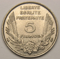 5 Francs Bazor, Signature Avec Gros Point Et Petit écartement, 1933, Nickel - III° République - 5 Francs