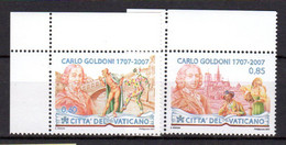 ✅ " CARLO GOLDONI " Sur 2 Timbres CDF Neufs ** MNH De 2007 - Unused Stamps