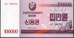 NORTH KOREA BOND NLP 100.000 WON 2003  UNC. - Corée Du Nord