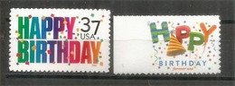 Happy Birthday !  Inclus Forever Stamp.  2 Timbres Neufs ** - Ungebraucht