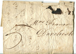 England 1790's(?) Part Entire Letter Cover To Dorchester - Rated 3d - ...-1840 Precursores
