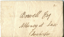 Great Britain - England 1800's(?) Entire Letter Cover To Dorchester - ...-1840 Precursores