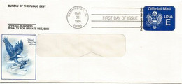 Bureau Of The Public Debt/ Bureau Of The Fiscal Service.Entier Postal Official Mail Premier Jour Washington DC - 1981-00