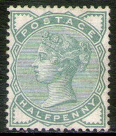 REINO UNIDO - GREAT BRITAIN Sello Nuevo De ½ P. REINA VICTORIA Años 1880-81 – Valorizado En Catálogo U$S 50.00 - Unused Stamps