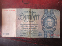 ALLEMANGNE 100 REICHSMARK 1935 VOIR PHOTOS - 100 Reichsmark