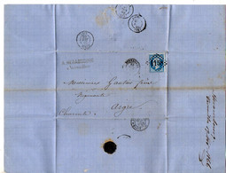 TB 3264 - 1866 - LAC - Lettre De Mr H. HERAMBOURG à VERSAILLES Pour Mrs GAUTIER Frères à AIGRE - 1849-1876: Classic Period