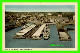PORT ARTHUR, ONTARIO - VIEW OF THE HARBOUR WITH SHIPS - PECO - - Port Arthur