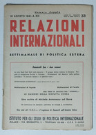 31232 Relazioni Internazionali A. VII Nr 33 1941 - Lettera Di Stalin A Churchill - Sociedad, Política, Economía