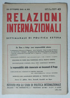 31245 Relazioni Internazionali A. VII Nr 43 1941 - Da Riom A Vichy - Maatschappij, Politiek, Economie