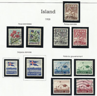 ISLANDE 1958 N° 281 à 291 - Autres & Non Classés