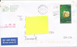 Hong Kong Cover Sent To Denmark 10-3-2009 Single Franked - Covers & Documents
