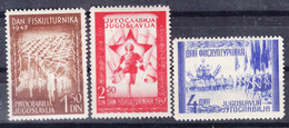Yugoslavia Republic 1947 Mi#521-523 Mint Hinged - Nuevos
