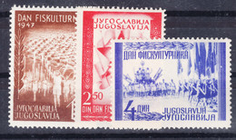 Yugoslavia Republic 1947 Mi#521-523 Mint Never Hinged - Nuevos