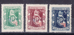 Yugoslavia Republic 1948 Mi#539-541 Mint Hinged - Nuevos
