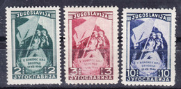 Yugoslavia Republic 1948 Mi#542-544 Mint Never Hinged - Nuevos
