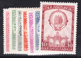 Yugoslavia Republic 1948 Mi#560-566 Mint Hinged - Nuevos