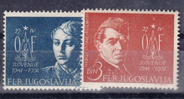 Yugoslavia Republic 1951 Mi#641-642 Mint Never Hinged - Unused Stamps