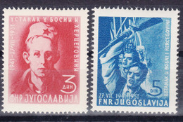 Yugoslavia Republic 1951 Mi#664-665 Mint Never Hinged - Nuevos