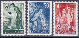 Yugoslavia Republic 1953 Mi#714-716 Mint Never Hinged - Nuevos
