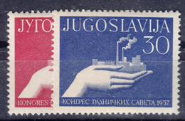 Yugoslavia Republic 1957 Mi#821-822 Mint Hinged - Nuevos