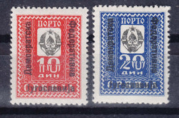 Yugoslavia Republic 1944 Porto Mi#74-75 Mint Never Hinged - Nuevos