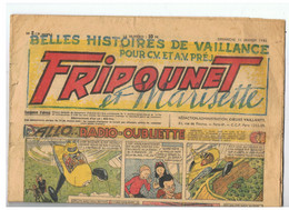 Fripounet Et Marisette Allo.., Radio-oubliette N°2 Du 11/01/1948 3 ème Année - Fripounet