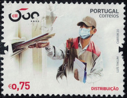 Portugal 2020 Oblitéré Used 500 Ans De La Distribution Du Courrier Distribuição Y&T PT 4658 SU - Oblitérés