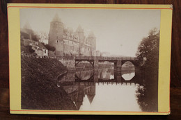 Photo 1880's Château De Josselin Tirage Numéroté PAPIER ALBUMINÉ CARTON Photographe Format Cabinet CDC LAROCHE Vannes - Ancianas (antes De 1900)