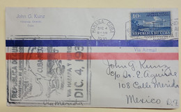 SO) 1921  CARIBBEAN, INTERNATIONAL MAIL, PLANE, PALMA, ISLAND, AIR MAIL TO MEXICO, VIA MÉRIDA - Lettres & Documents