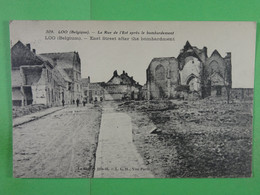 Loo La Rue De L'Est Après Le Bombardement - Lo-Reninge