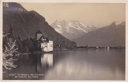 Switzerland - Chateau De Chillon - Real Photo - Posted Veytaux To UK 1926 - Veytaux