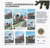Denmark, 2013, Julemaerker Lions Club Bronderslev, Mint Sheet. - Feuilles Complètes Et Multiples