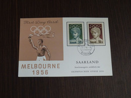 SAAR 1956 Melbourne Olympic Games Postcard VF - Postal Stationery