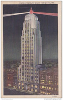 Indiana Fort Wayne Lincoln Tower By Night 1949 Curteich - Fort Wayne
