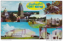 Indiana Fort Wayne Greetings With Multiple Views 1962 - Fort Wayne