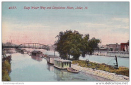 Illinois Joliet Deep Water Way And Desplaines River - Joliet