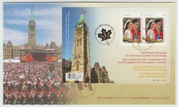 2011 Canada Royal Wedding HRH Prince William And Miss Catherine Middleton Miniature Sheet  FDC - 2011-...