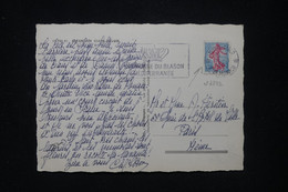 MONACO - Carte Postale De Monte Carlo Pour Paris En 1962, Affranchissement Français - L 119094 - Lettres & Documents