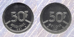 50 Frank 1991 Frans+vlaams * Uit Muntenset * FDC - 50 Francs