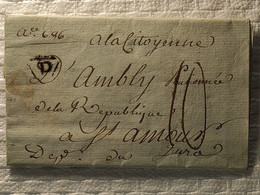 Très Belle Lettre Précurseur De 1686 - Affranchissement (10 Sols) Et Tampon De "Affranchissement Payé" - Mme D'AMBLY - ....-1700: Precursors