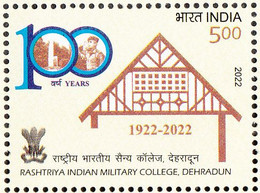 INDIA  2022   100 Years Of Rashtriya Indian Military College, Dehradun   Centenary Year, 1v, MNH (**) - Unused Stamps