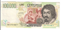 100000 Lire CARAVAGGIO 2° TIPO SERIE A 1994 LOTTO 2918 - 100000 Liras