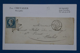 AT15 FRANCE  BELLE LETTRE  1953 ETOILE DE PARIS  POUR SENLIS   +N°10 +A VOIR +AFFRANCH. PLAISANT - 1852 Louis-Napoleon