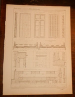 Plan De Type De Fenêtres De 1er étage De 1,10m à Madrid. 1872. - Andere Plannen