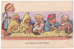 (Illustrateurs) 036, Chagny, Les Clients Du Café Maure, Alger - Chagny