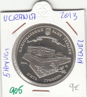 CR0905 MONEDA UCRANIA 5 HRYVEN 2013 NIQUEL 9 - Ukraine