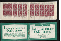 France Carnet 189-C2** Laboratoires Rolland. Cote 400€. - Otros & Sin Clasificación