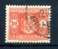 1945 LUOGOTENENZA TASSE N.92 USATO Filigrana Ruota - Taxe