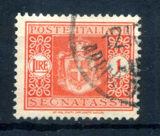 1945 LUOGOTENENZA TASSE N.92 USATO Filigrana Ruota - Portomarken